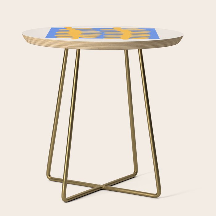 Royal Blue & Supernova: Matisse Paper Leaf Cutouts 02 Side Table Gallery Image 1