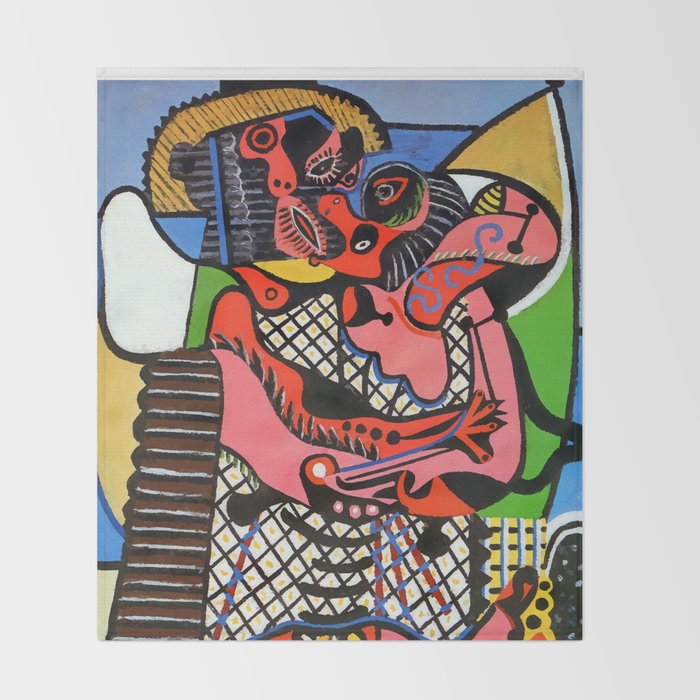 Pablo Picasso The Kiss Throw Blanket Gallery Image 2