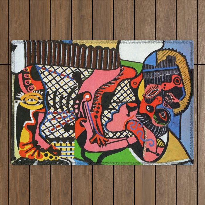 Pablo Picasso The Kiss Outdoor Rug Gallery Image 1