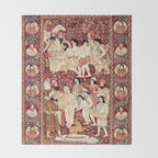 Kerman South Persian Pictorial Rug with Joseph Throw Blanket Gallery Image 2