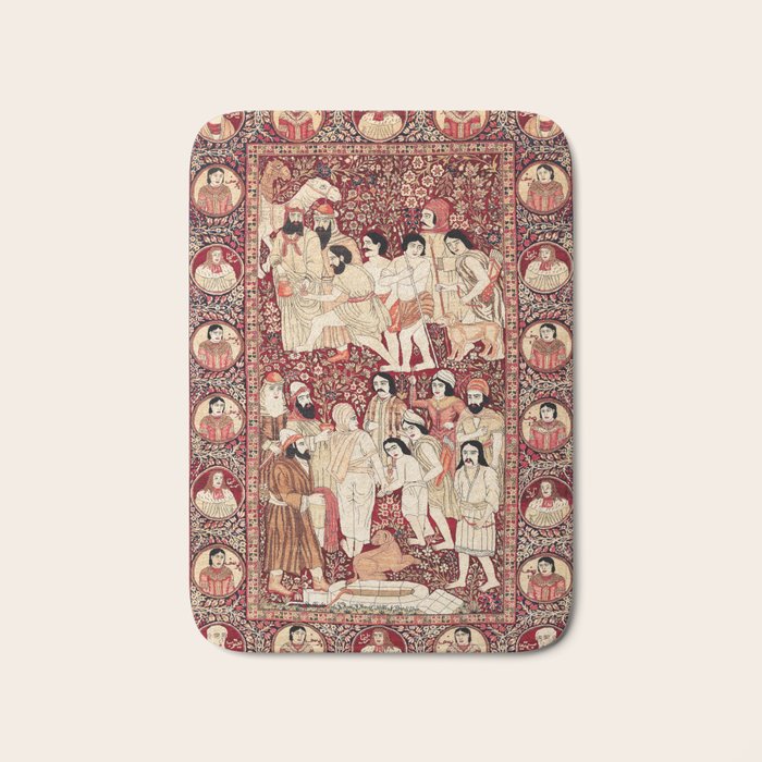 Kerman South Persian Pictorial Rug with Joseph Bath Mat Gallery Image 1
