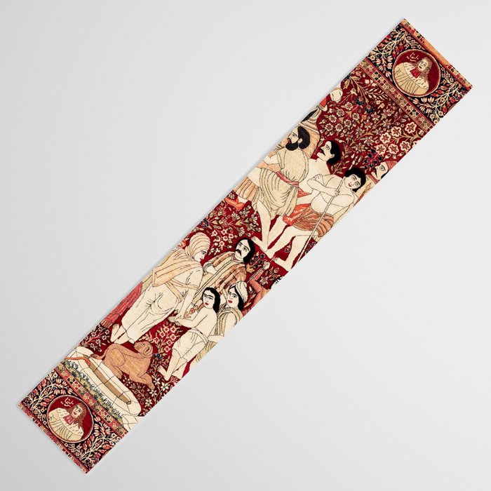 Kerman South Persian Pictorial Rug with Joseph Table Runner Gallery Image 3