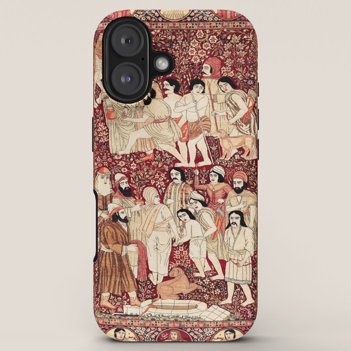 Kerman South Persian Pictorial Rug with Joseph iPhone Case Gallery Image 5