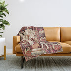 Kerman South Persian Pictorial Rug with Joseph Throw Blanket Gallery Image 1