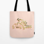 Zero F*cks Given - Blush & Gold Palette Tote Bag Gallery Image 1
