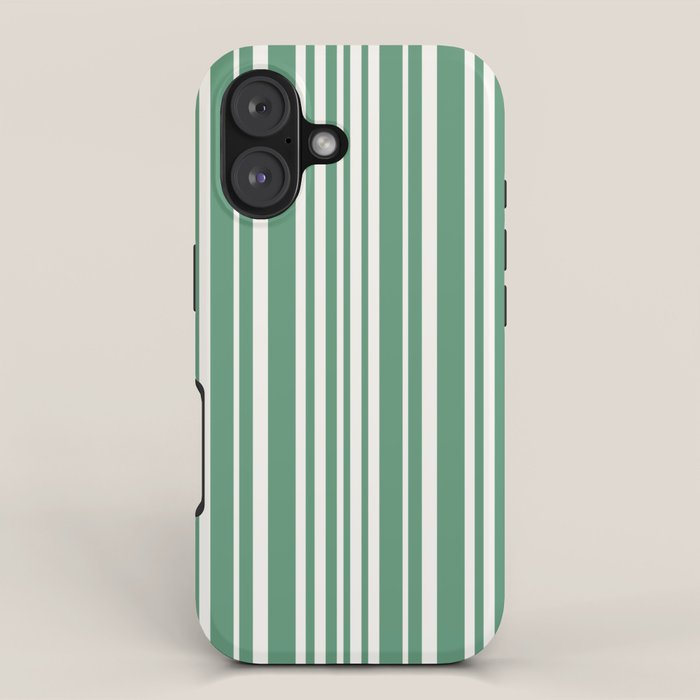 Classic Stripes XXXIX - Kelly Green iPhone Case Gallery Image 1