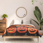 Halloween jack o lantern pumpkin cartoon pattern Comforter Gallery Image 3
