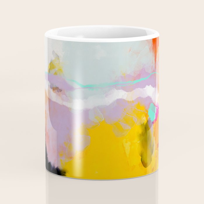 yellow blush abstract Coffee Mug Gallery Image 4