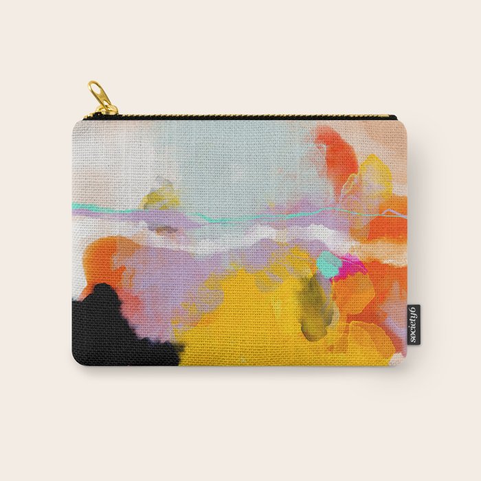 yellow blush abstract Carry All Pouch Gallery Image 1