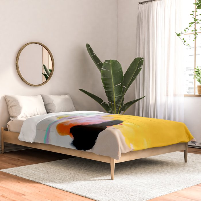 yellow blush abstract Comforter Gallery Image 2