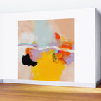 yellow blush abstract Wall Mural Gallery Image 2