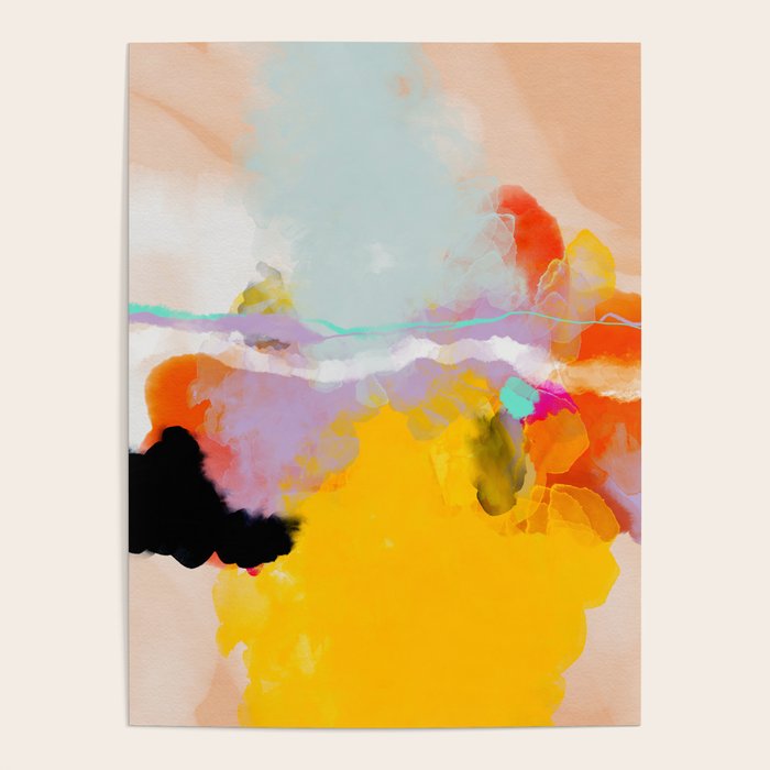 yellow blush abstract Poster Gallery Image 4