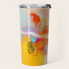 yellow blush abstract Travel Mug Gallery Image 2