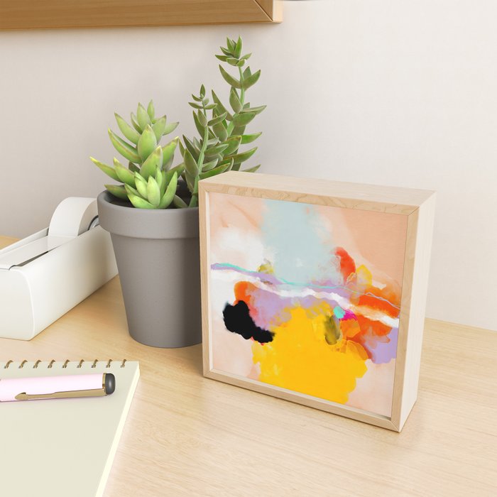 yellow blush abstract Mini Art Print Gallery Image 2