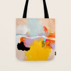 yellow blush abstract Tote Bag Gallery Image 1