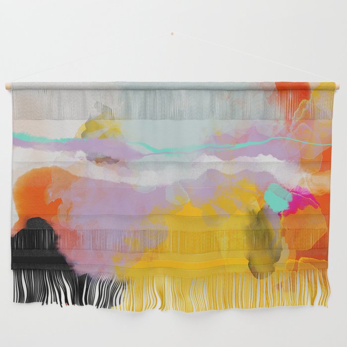 yellow blush abstract Wall Hanging Gallery Image 1