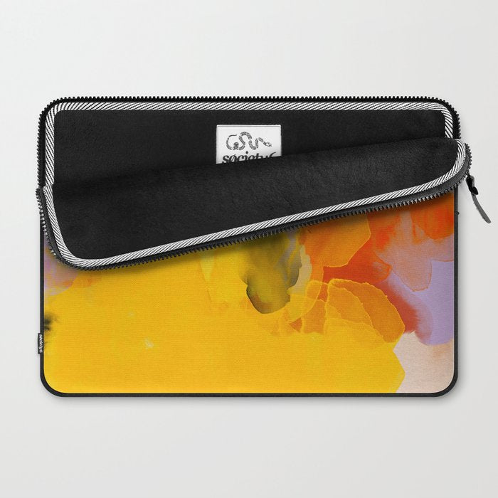 yellow blush abstract Laptop Sleeve Gallery Image 2