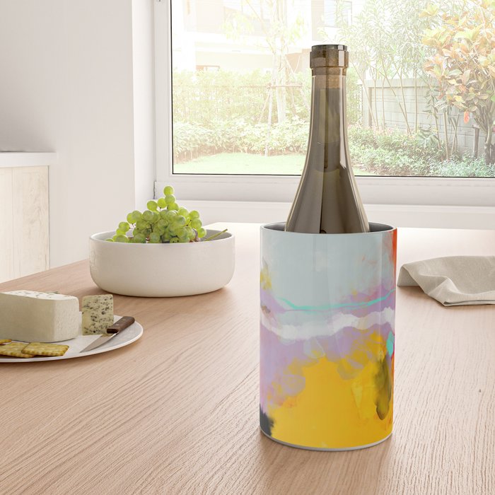 yellow blush abstract Wine Chiller Gallery Image 4