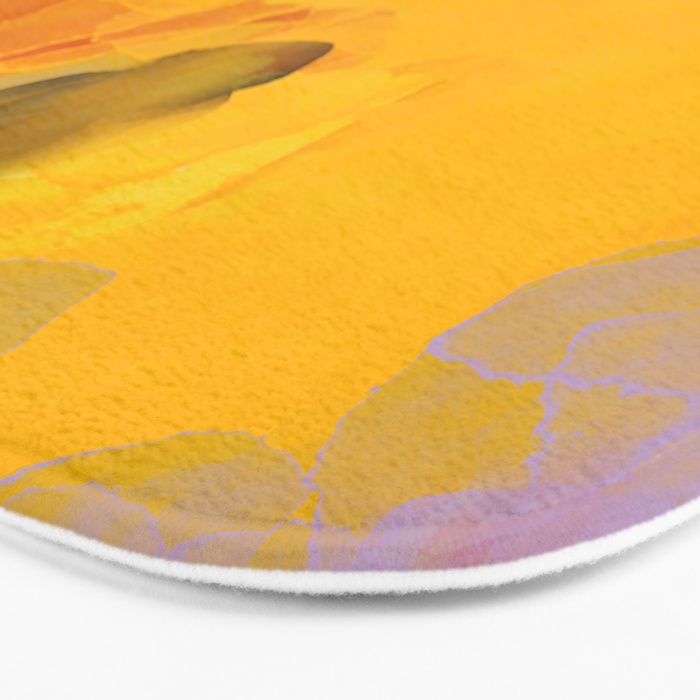 yellow blush abstract Bath Mat Gallery Image 3