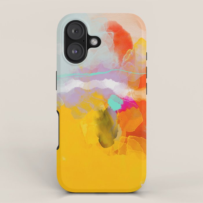 yellow blush abstract iPhone Case Gallery Image 1