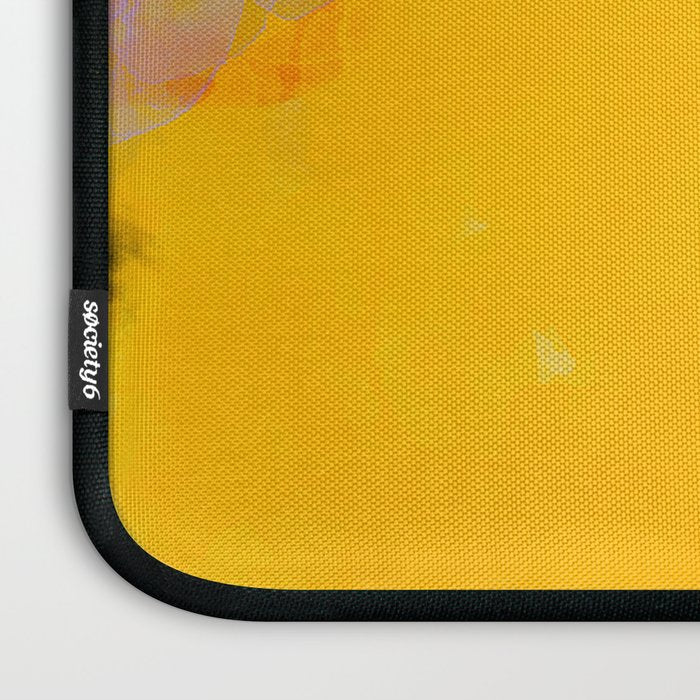 yellow blush abstract Laptop Sleeve Gallery Image 3