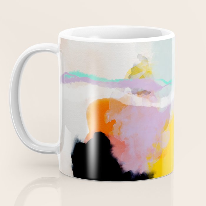 yellow blush abstract Coffee Mug Gallery Image 3