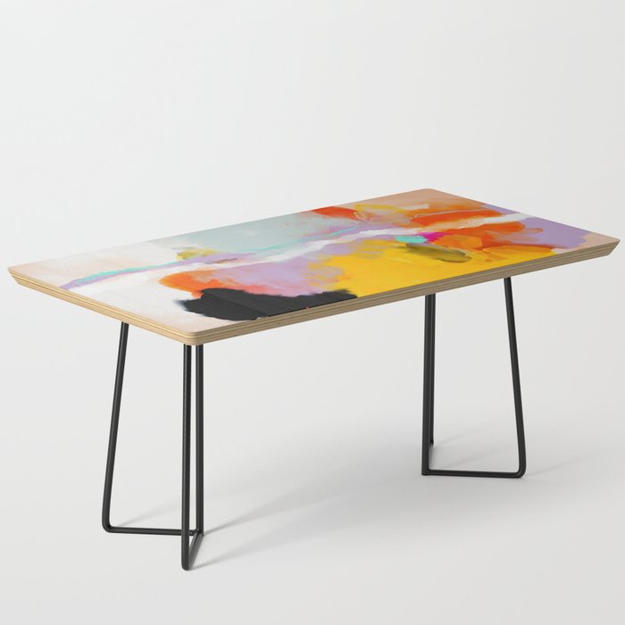yellow blush abstract Coffee Table Gallery Image 1