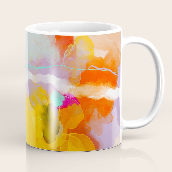 yellow blush abstract Coffee Mug Gallery Image 1