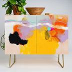 yellow blush abstract Credenza Gallery Image 1