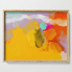 yellow blush abstract Serving Tray Gallery Image 1