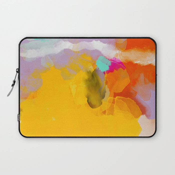 yellow blush abstract Laptop Sleeve Gallery Image 1
