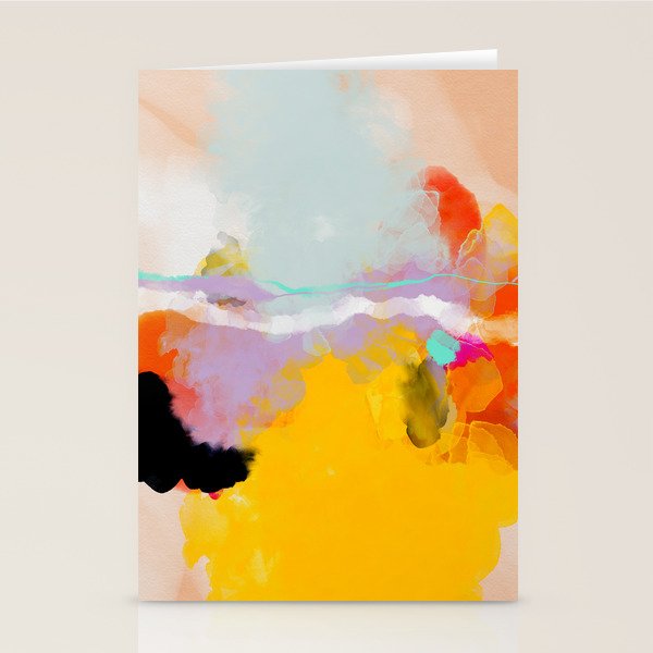 yellow blush abstract Stationery Card Gallery Image 2