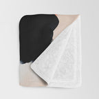 yellow blush abstract Throw Blanket Gallery Image 3