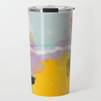 yellow blush abstract Travel Mug Gallery Image 1