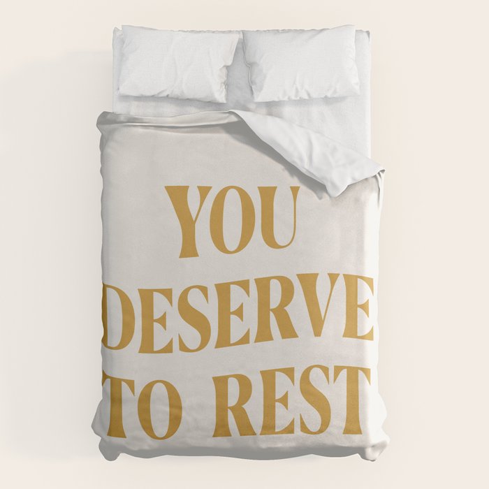 You Deserve To Rest Golden Duvet Cover Gallery Image 6
