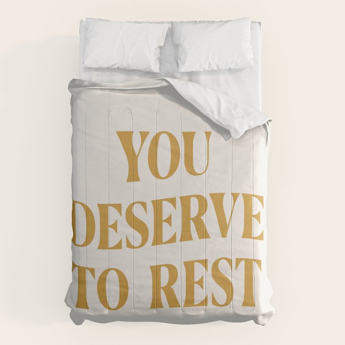 You Deserve To Rest Golden Comforter Gallery Image 1