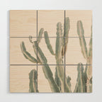Sunrise Cactus Wood Wall Art Gallery Image 1
