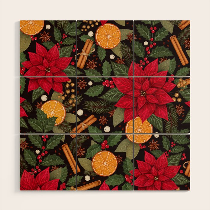 Christmas Stars and Spices Wood Wall Art Gallery Image 1
