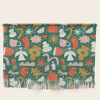 Abstract retro organic christmas shape pattern Wall Hanging Gallery Image 1