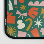 Abstract retro organic christmas shape pattern Laptop Sleeve Gallery Image 3