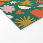Abstract retro organic christmas shape pattern Welcome Mat Gallery Image 2