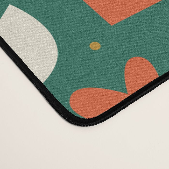 Abstract retro organic christmas shape pattern Desk Mat Gallery Image 4