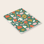 Abstract retro organic christmas shape pattern Notebook Gallery Image 3