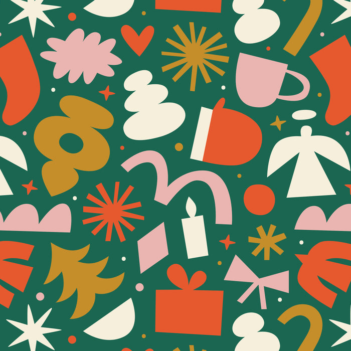 Abstract retro organic christmas shape pattern Coffee Mug Gallery Image 2