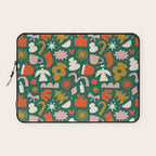 Abstract retro organic christmas shape pattern Laptop Sleeve Gallery Image 1