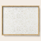Elegant simple modern faux gold white floral Serving Tray Gallery Image 1