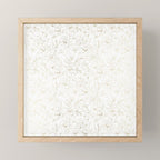 Elegant simple modern faux gold white floral Mini Art Print Gallery Image 1