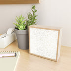 Elegant simple modern faux gold white floral Mini Art Print Gallery Image 2