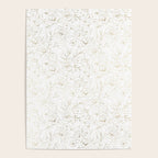 Elegant simple modern faux gold white floral Poster Gallery Image 4