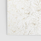 Elegant simple modern faux gold white floral Poster Gallery Image 3